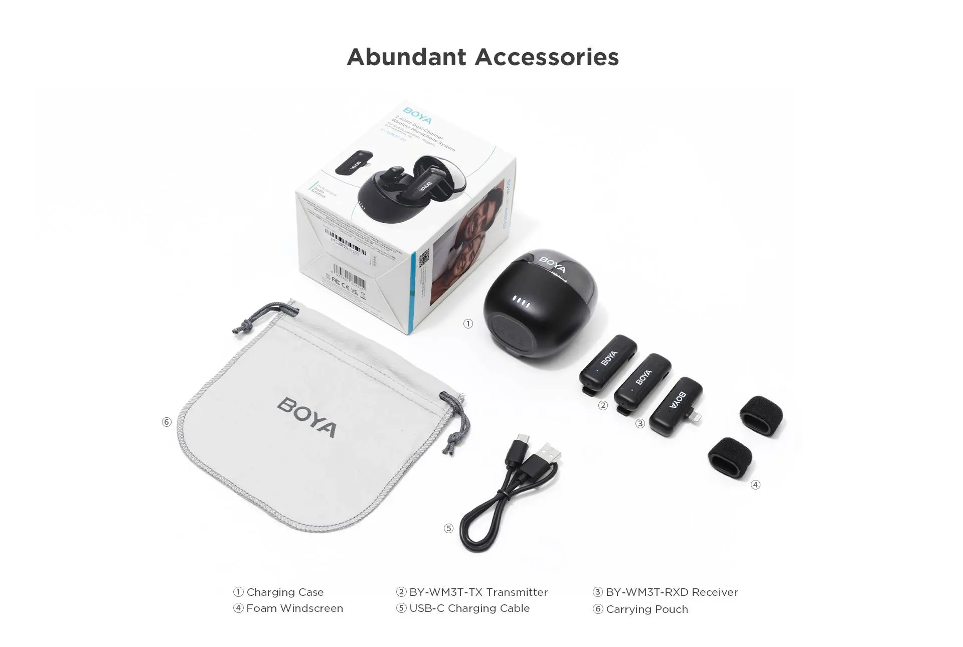 میکروفون یقه ای بی سیم دو مخاطب بویا مدل BY-WM3T-D2 BOYA ا پورت لایتنینگ آیفونی 2 میکروفون یقه ای بی سیم بویا BY-WM3T-D2