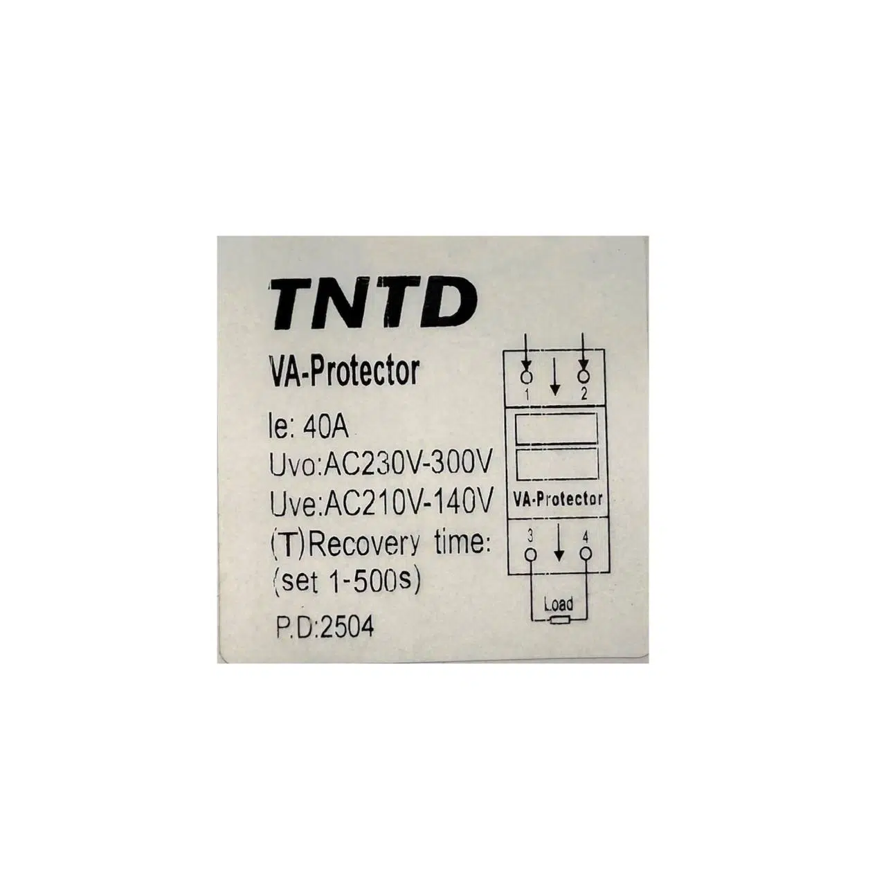 محافظ برق ساختمان تکفاز ۶۳ آمپر TNTD