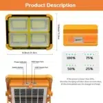 پرژکتور شارژی کیانگ KY-200W