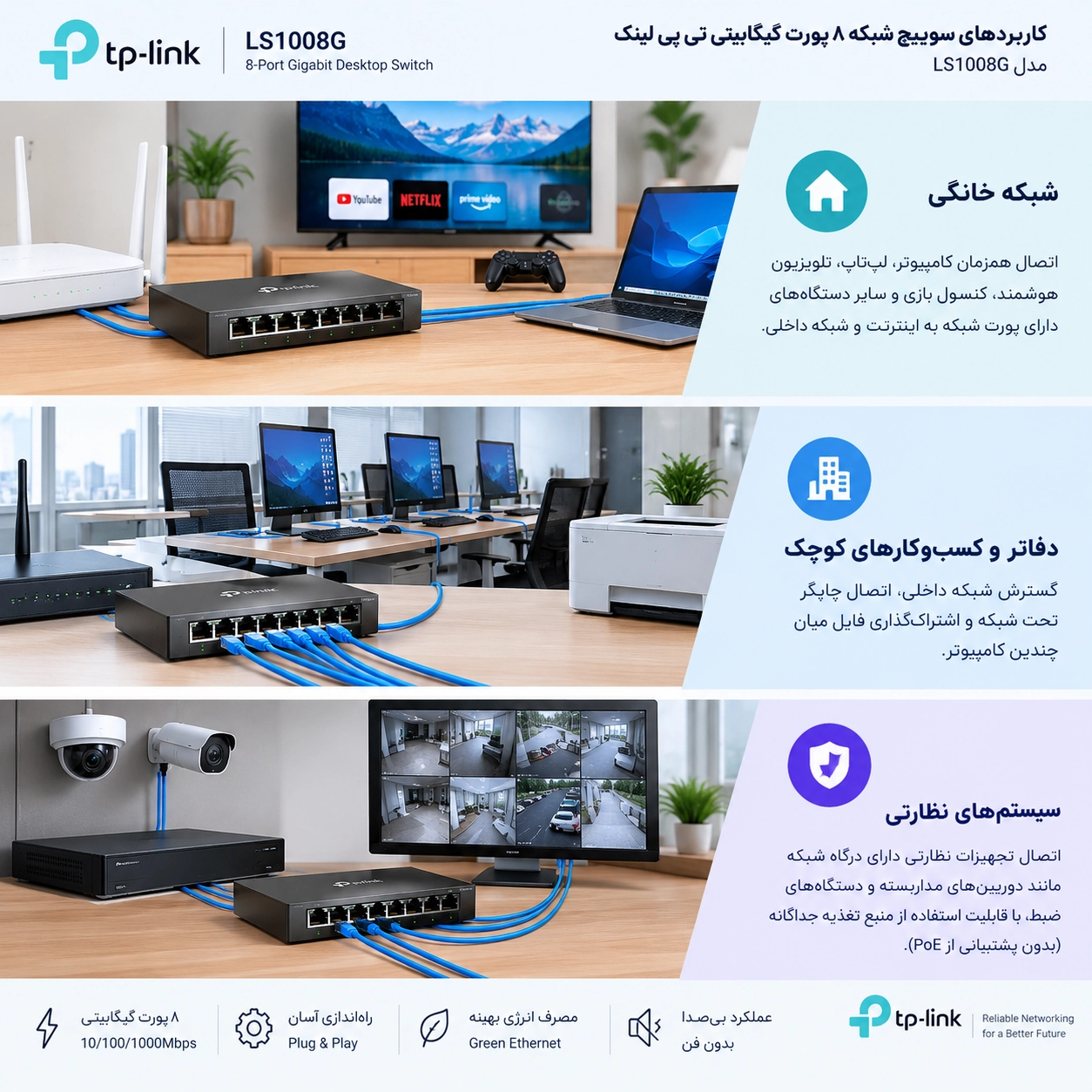 سوییچ TP-Link LS1008G